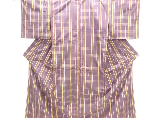 JAPANESE KIMONO / YONEZAWA TSUMUGI / ENSEMBLE / WOVEN GRID